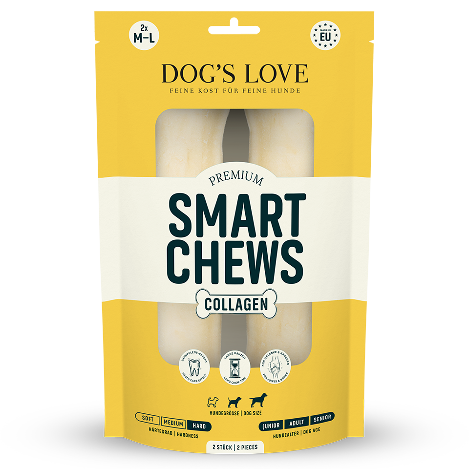 DOG'S LOVE Hunde Leckerlis Smart Chew + Collagen MAXI 2x65g - 3er Vorteilspack , getreidefrei | Trainings-Leckerli & Belohnung für Hunde DOG'S LOVE Hunde Leckerlis Smart Chew + Collagen MAXI 2x65g - 3er Vorteilspack , getreidefrei | Trainings-Leckerli & Belohnung für Hunde von Dog's Love