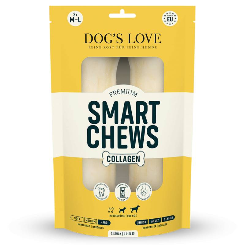 DOG'S LOVE Hunde Leckerlis Smart Chew + Collagen MAXI 2x65g - 3er Vorteilspack , getreidefrei | Trainings-Leckerli & Belohnung für Hunde DOG'S LOVE Hunde Leckerlis Smart Chew + Collagen MAXI 2x65g - 3er Vorteilspack , getreidefrei | Trainings-Leckerli & Belohnung für Hunde von Dog's Love