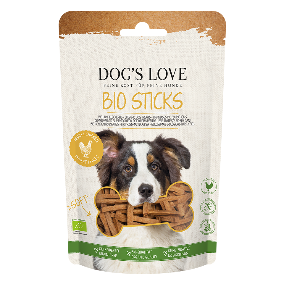DOG'S LOVE Hunde Leckerlis Soft Sticks Bio Huhn 150g, getreidefrei | Trainings-Leckerli & Belohnung für Hunde DOG'S LOVE Hunde Leckerlis Soft Sticks Bio Huhn 150g, getreidefrei | Trainings-Leckerli & Belohnung für Hunde von Dog's Love