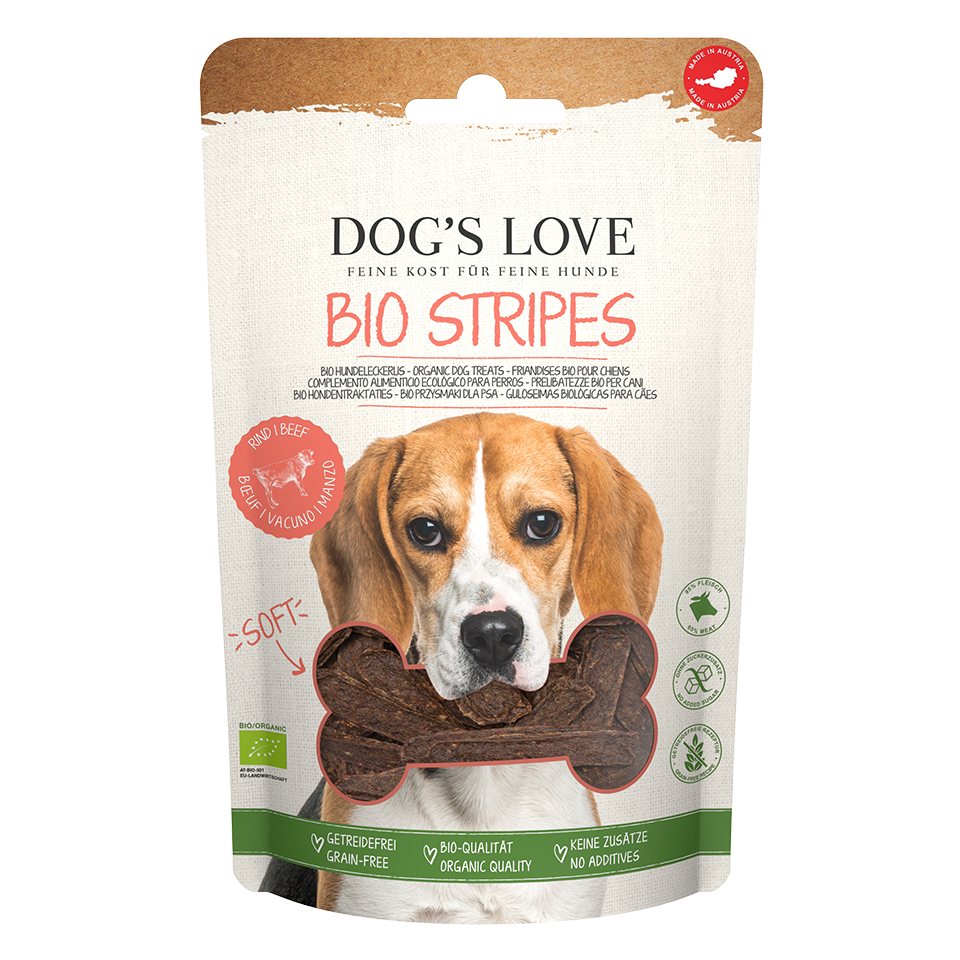 DOG'S LOVE Hunde Leckerlis Soft Stripes Bio Rind 150g - 6er Vorteilspack , getreidefrei | Trainings-Leckerli & Belohnung für Hunde DOG'S LOVE Hunde Leckerlis Soft Stripes Bio Rind 150g - 6er Vorteilspack , getreidefrei | Trainings-Leckerli & Belohnung für Hunde von Dog's Love