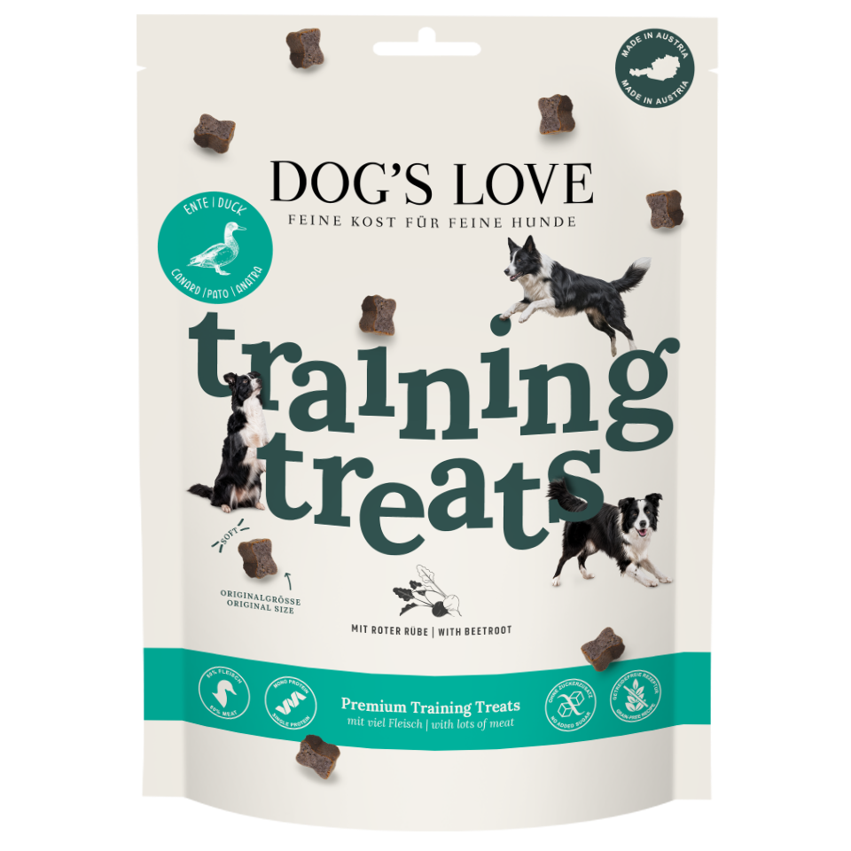 DOG'S LOVE Hunde Leckerlis Training Treats Ente 150g, getreidefrei | Trainings-Leckerli & Belohnung für Hunde DOG'S LOVE Hunde Leckerlis Training Treats Ente 150g, getreidefrei | Trainings-Leckerli & Belohnung für Hunde von Dog's Love