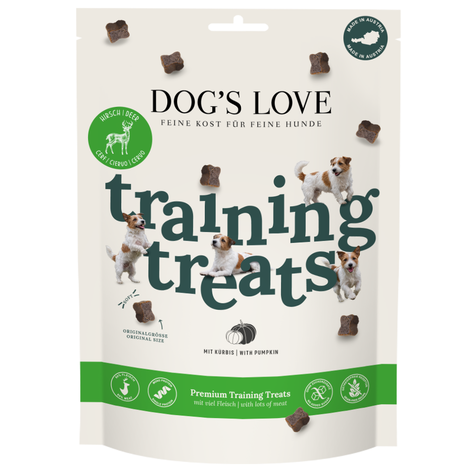 DOG'S LOVE Hunde Leckerlis Training Treats Hirsch 150g, getreidefrei | Trainings-Leckerli & Belohnung für Hunde DOG'S LOVE Hunde Leckerlis Training Treats Hirsch 150g, getreidefrei | Trainings-Leckerli & Belohnung für Hunde von Dog's Love