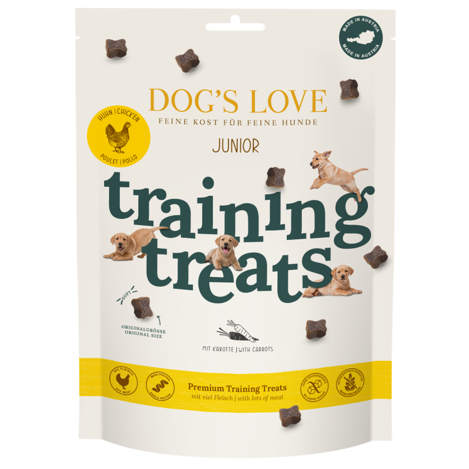DOG'S LOVE Hunde Leckerlis Training Treats Puppy Huhn 150g - 3er Vorteilspack, getreidefrei | Trainings-Leckerli & Belohnung für Hunde DOG'S LOVE Hunde Leckerlis Training Treats Puppy Huhn 150g - 3er Vorteilspack, getreidefrei | Trainings-Leckerli & Belohnung für Hunde von Dog's Love