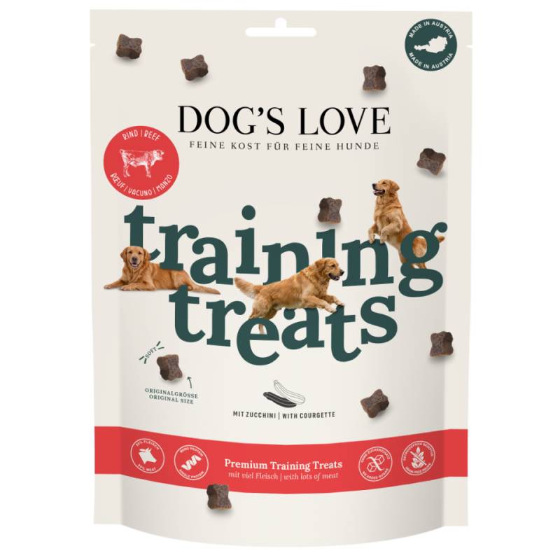 DOG'S LOVE Hunde Leckerlis Training Treats Rind 150g, getreidefrei | Trainings-Leckerli & Belohnung für Hunde von Dog's Love