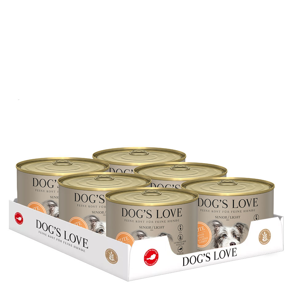 DOG'S LOVE Hunde Nassfutter Monoprotein Multipack 6x200g aus Pute | Hundefutter für Senioren DOG'S LOVE Hunde Nassfutter Monoprotein Multipack 6x200g aus Pute | Hundefutter für Senioren von Dog's Love