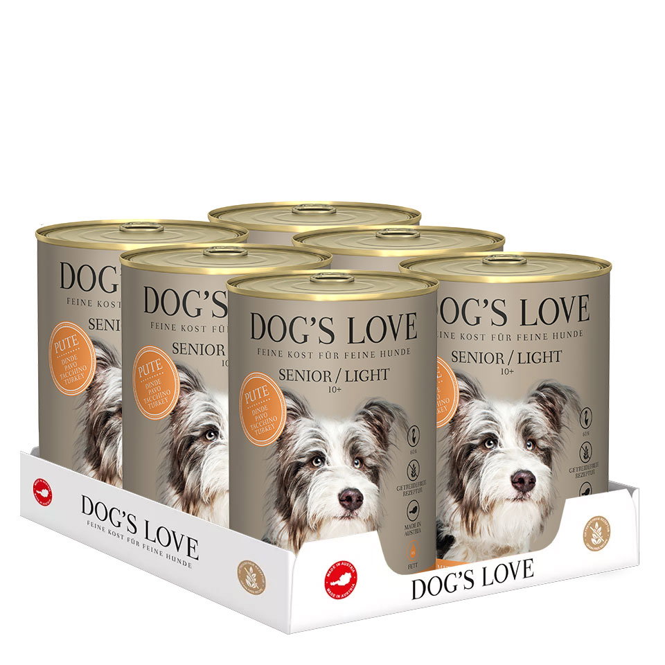 DOG'S LOVE Hunde Nassfutter Monoprotein Multipack 6x400g aus Pute | Hundefutter für Senioren DOG'S LOVE Hunde Nassfutter Monoprotein Multipack 6x400g aus Pute | Hundefutter für Senioren von Dog's Love