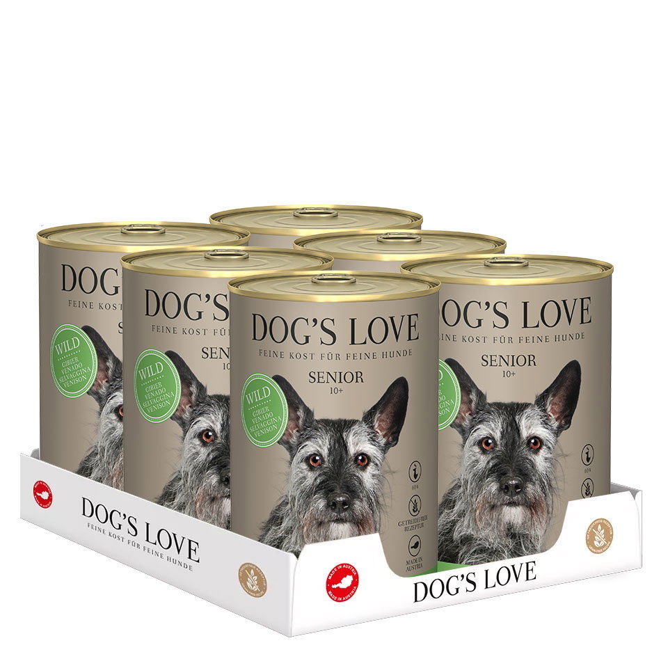 DOG'S LOVE Hunde Nassfutter Monoprotein Multipack 6x400g aus Wild | Hundefutter für Senioren DOG'S LOVE Hunde Nassfutter Monoprotein Multipack 6x400g aus Wild | Hundefutter für Senioren von Dog's Love