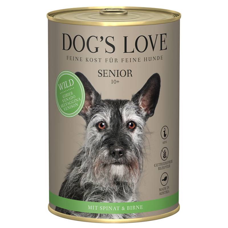 DOG'S LOVE Hunde Nassfutter Monoprotein aus Wild 400g  | Hundefutter für Senioren von Dog's Love