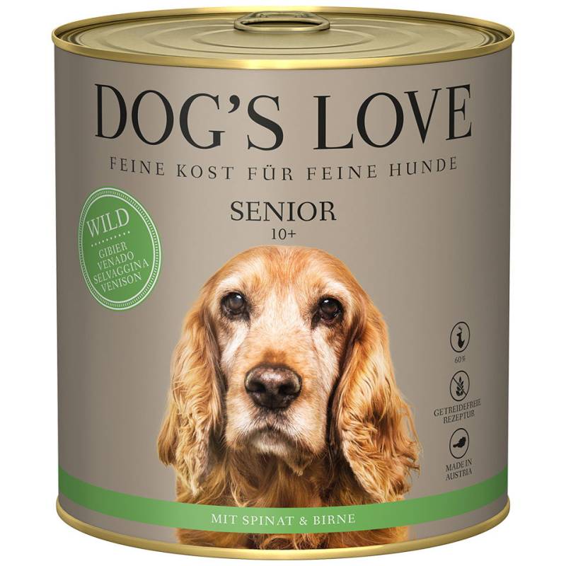 DOG'S LOVE Hunde Nassfutter Monoprotein aus Wild 800g  | Hundefutter für Senioren von Dog's Love