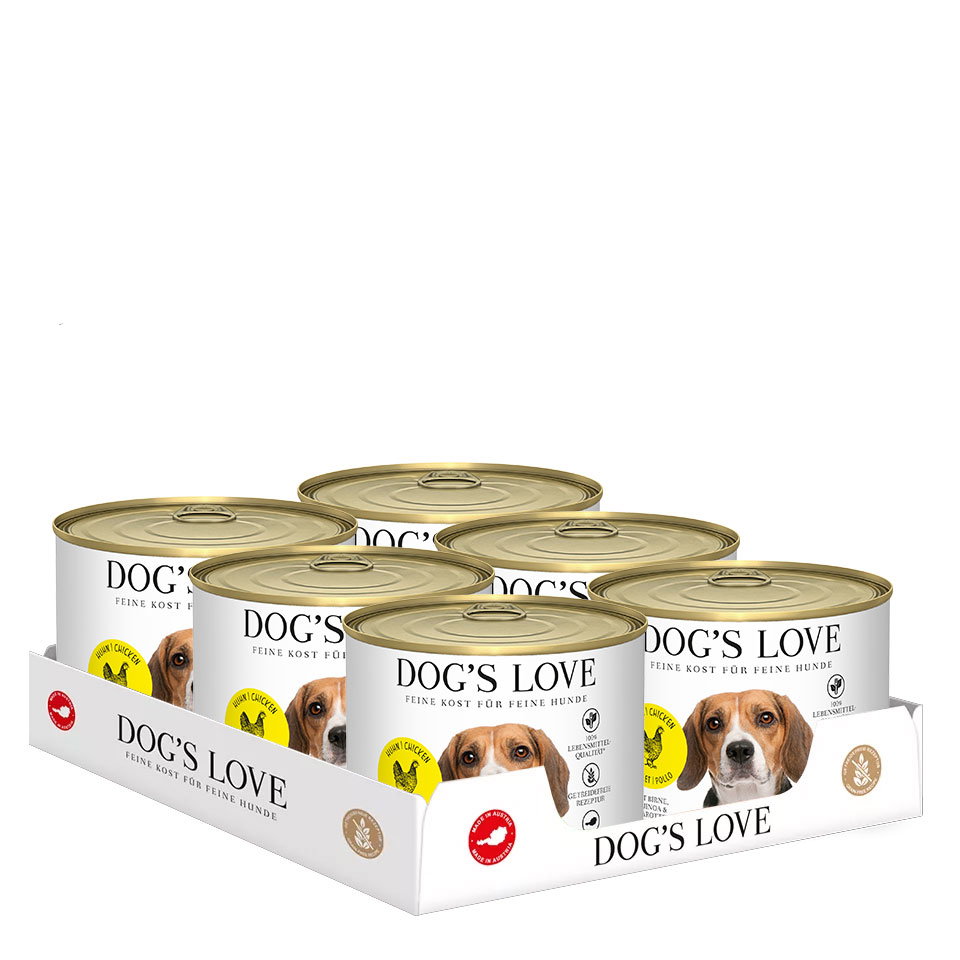 DOG'S LOVE Hunde Nassfutter Multipack 6x200g aus Huhn | Hundefutter für Adult DOG'S LOVE Hunde Nassfutter Multipack 6x200g aus Huhn | Hundefutter für Adult von Dog's Love
