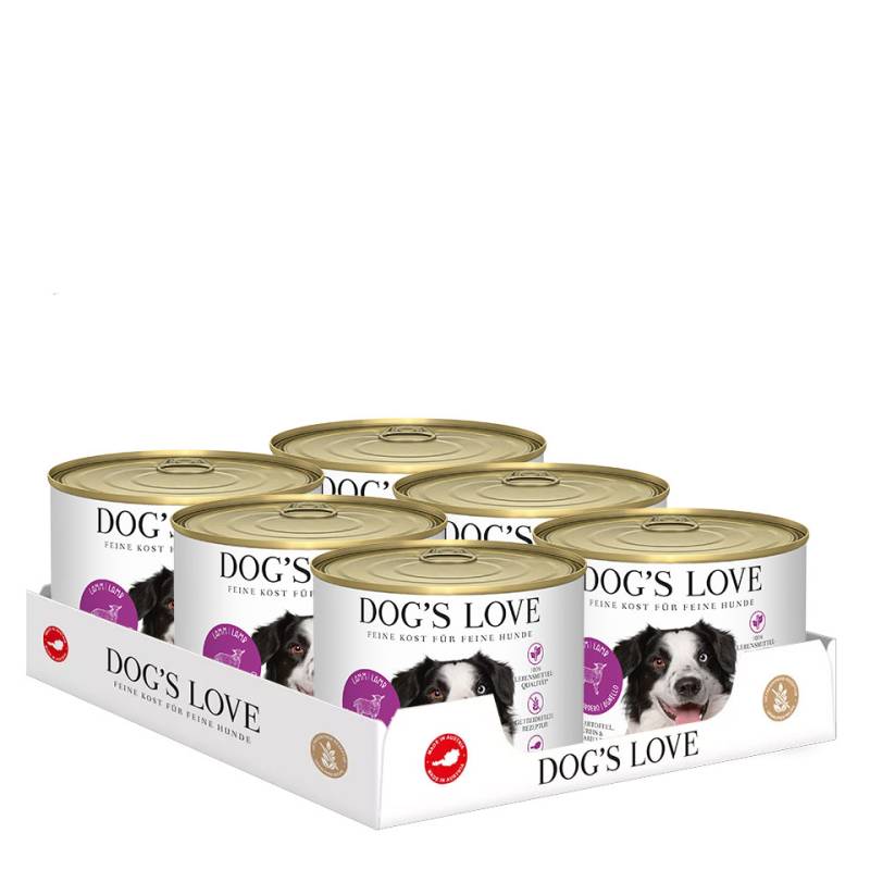 DOG'S LOVE Hunde Nassfutter Multipack 6x200g aus Lamm | Hundefutter für Adult von Dog's Love