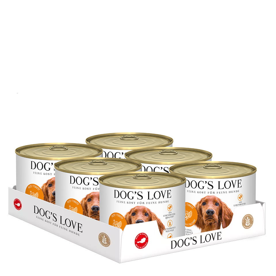 DOG'S LOVE Hunde Nassfutter Multipack 6x200g aus Pute / Truthahn | Hundefutter für Adult DOG'S LOVE Hunde Nassfutter Multipack 6x200g aus Pute / Truthahn | Hundefutter für Adult von Dog's Love