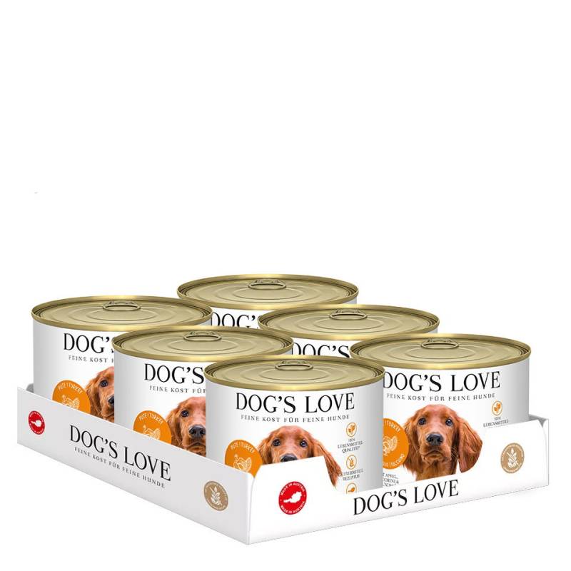 DOG'S LOVE Hunde Nassfutter Multipack 6x200g aus Pute / Truthahn | Hundefutter für Adult DOG'S LOVE Hunde Nassfutter Multipack 6x200g aus Pute / Truthahn | Hundefutter für Adult von Dog's Love