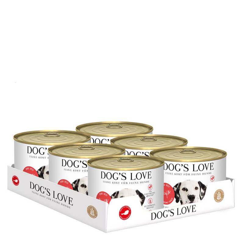DOG'S LOVE Hunde Nassfutter Multipack 6x200g aus Rind | Hundefutter für Adult DOG'S LOVE Hunde Nassfutter Multipack 6x200g aus Rind | Hundefutter für Adult von Dog's Love