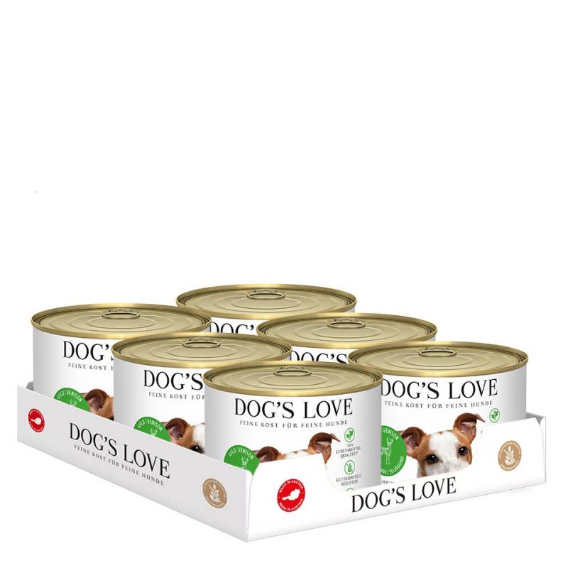 DOG'S LOVE Hunde Nassfutter Multipack 6x200g aus Wild | Hundefutter für Adult von Dog's Love
