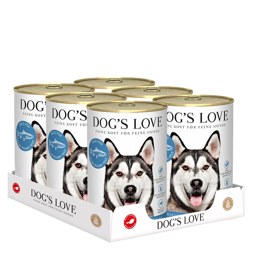 DOG'S LOVE Hunde Nassfutter Multipack 6x400g aus Fisch | Hundefutter für Adult DOG'S LOVE Hunde Nassfutter Multipack 6x400g aus Fisch | Hundefutter für Adult von Dog's Love