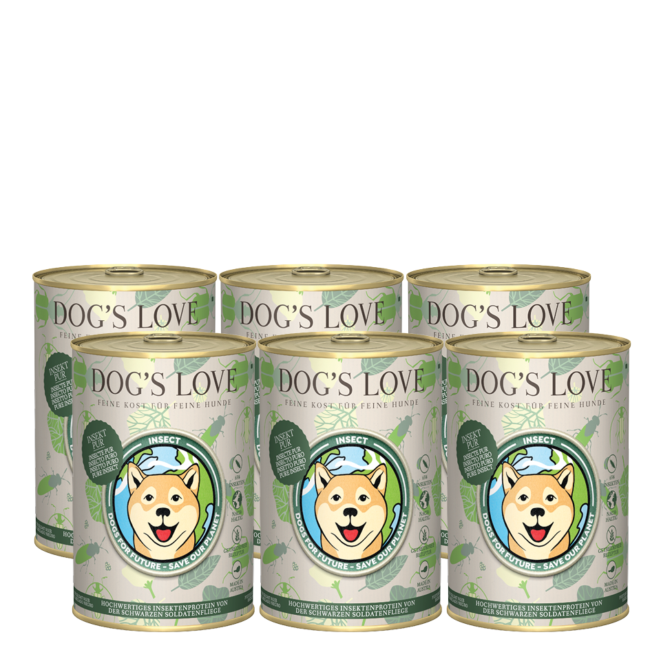DOG'S LOVE Hunde Nassfutter Multipack 6x400g aus Insekt | Hundefutter für Adult DOG'S LOVE Hunde Nassfutter Multipack 6x400g aus Insekt | Hundefutter für Adult von Dog's Love