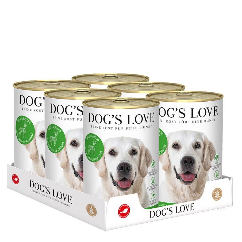 DOG'S LOVE Hunde Nassfutter Multipack 6x400g aus Wild | Hundefutter für Adult von Dog's Love