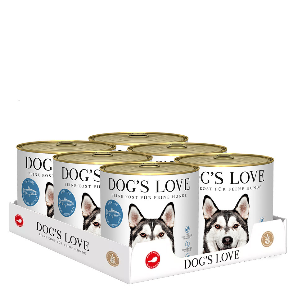 DOG'S LOVE Hunde Nassfutter Multipack 6x800g aus Fisch | Hundefutter für Adult von Dog's Love
