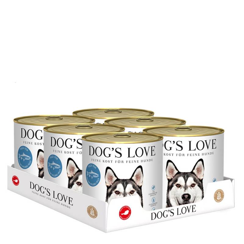 DOG'S LOVE Hunde Nassfutter Multipack 6x800g aus Fisch | Hundefutter für Adult von Dog's Love