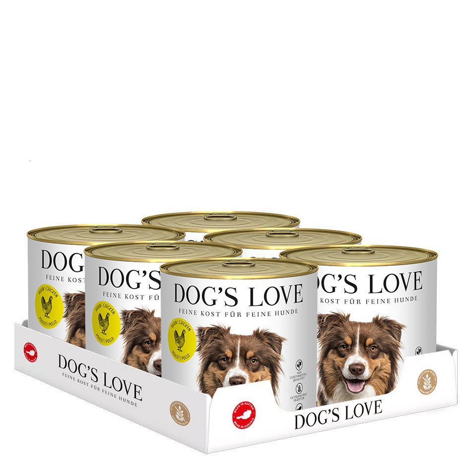 DOG'S LOVE Hunde Nassfutter Multipack 6x800g aus Huhn | Hundefutter für Adult von Dog's Love