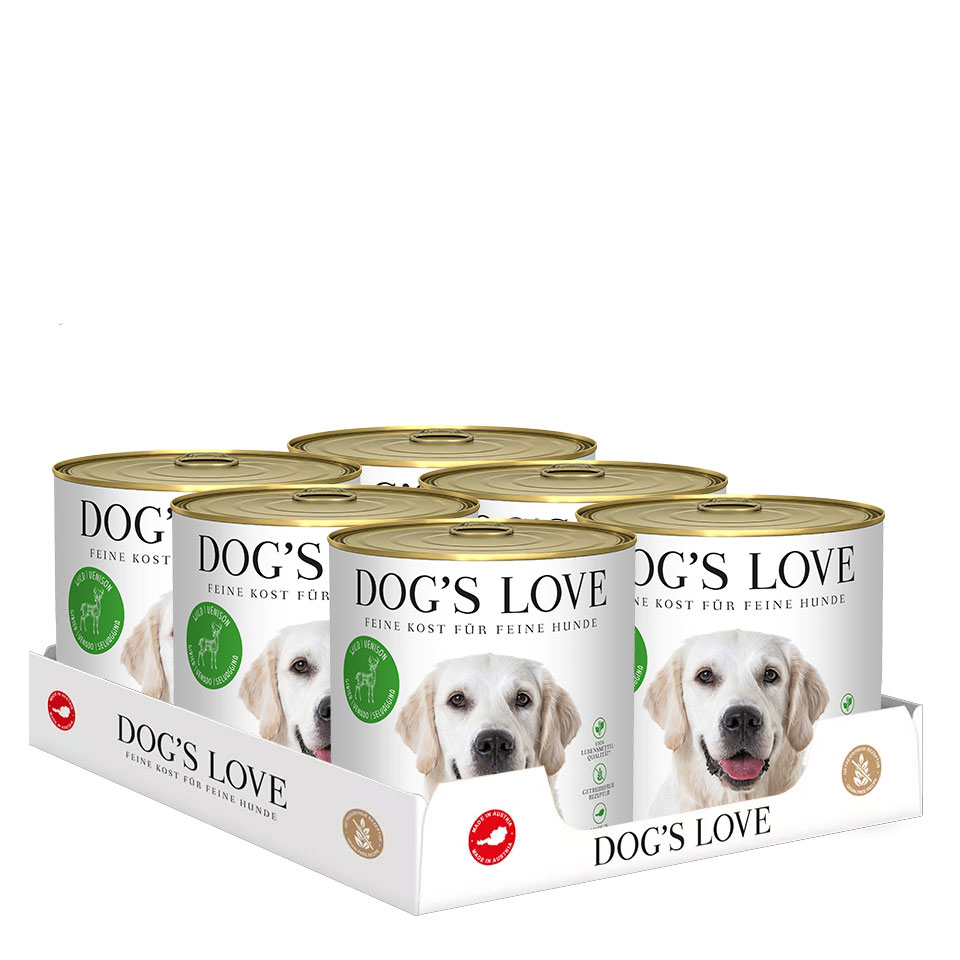 DOG'S LOVE Hunde Nassfutter Multipack 6x800g aus Wild | Hundefutter für Adult von Dog's Love