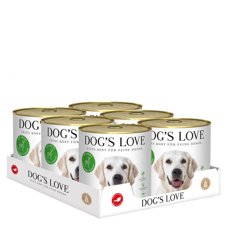 DOG'S LOVE Hunde Nassfutter Multipack 6x800g aus Wild | Hundefutter für Adult von Dog's Love