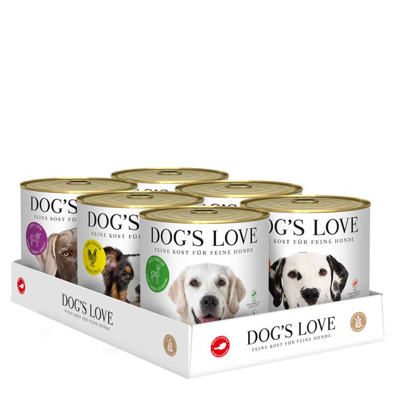 DOG'S LOVE Hunde Nassfutter Multipack 6x800g verschiedene Sorten | Hundefutter von Dog's Love