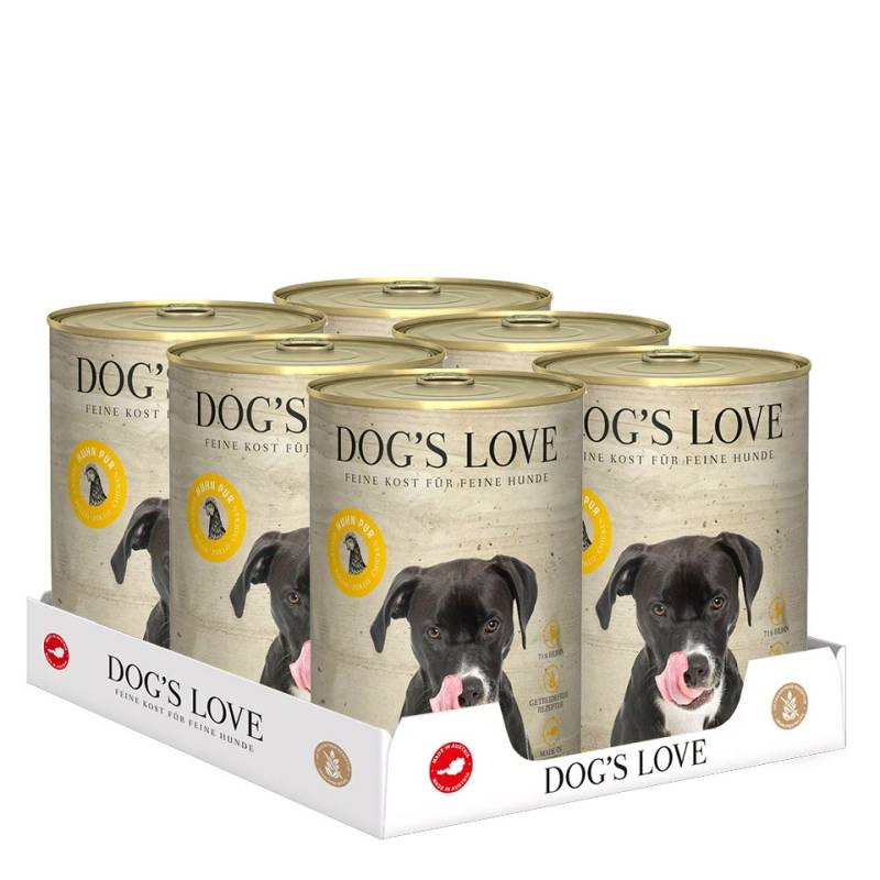 DOG'S LOVE Hunde Nassfutter Pur Multipack 6x400g aus Huhn | Hundefutter für Adult DOG'S LOVE Hunde Nassfutter Pur Multipack 6x400g aus Huhn | Hundefutter für Adult von Dog's Love