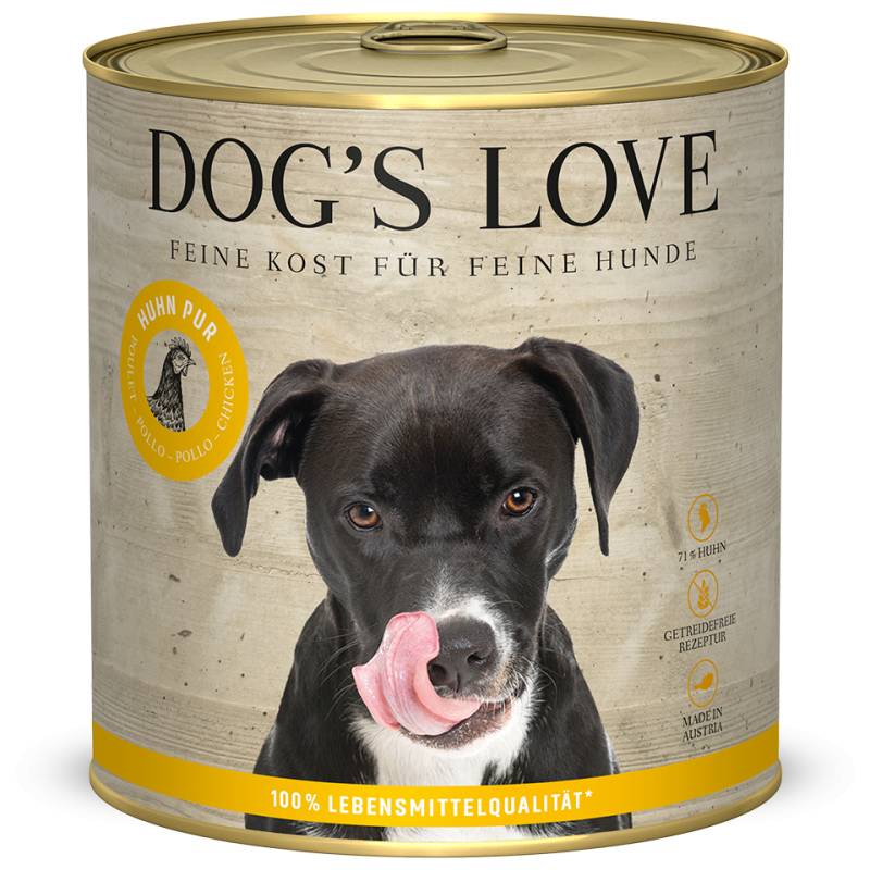 DOG'S LOVE Hunde Nassfutter Pur Multipack 6x800g aus Huhn | Hundefutter für Adult DOG'S LOVE Hunde Nassfutter Pur Multipack 6x800g aus Huhn | Hundefutter für Adult von Dog's Love