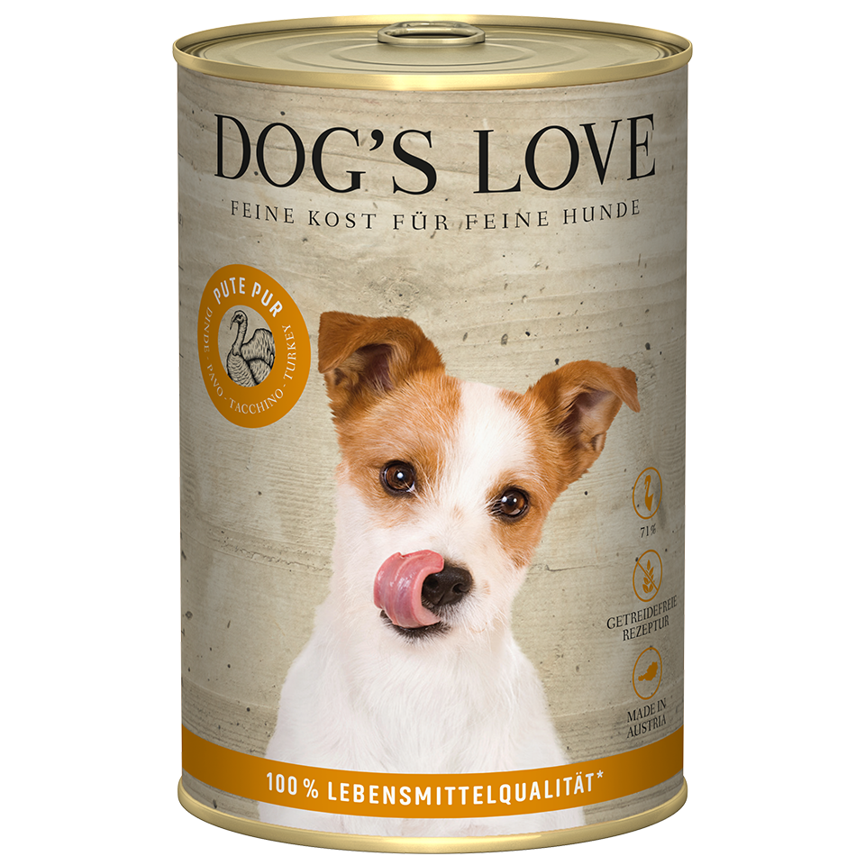 DOG'S LOVE Hunde Nassfutter Pur aus Pute / Truthahn 400g | Hundefutter für Adult DOG'S LOVE Hunde Nassfutter Pur aus Pute / Truthahn 400g | Hundefutter für Adult von Dog's Love