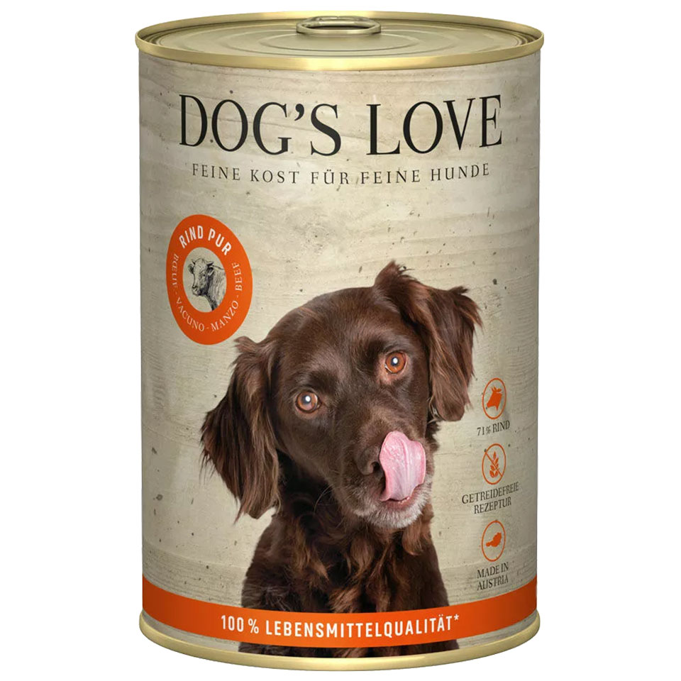 DOG'S LOVE Hunde Nassfutter Pur aus Rind 400g | Hundefutter für Adult DOG'S LOVE Hunde Nassfutter Pur aus Rind 400g | Hundefutter für Adult von Dog's Love