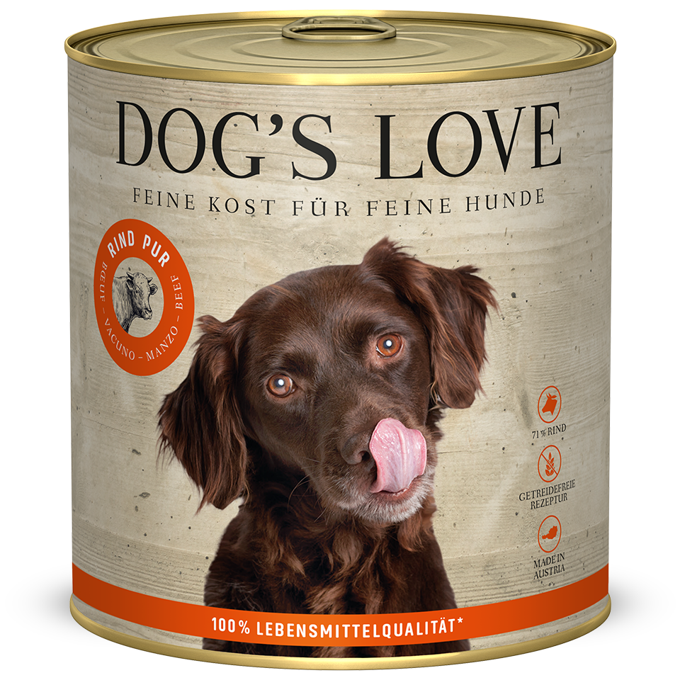 DOG'S LOVE Hunde Nassfutter Pur aus Rind 800g | Hundefutter für Adult DOG'S LOVE Hunde Nassfutter Pur aus Rind 800g | Hundefutter für Adult von Dog's Love