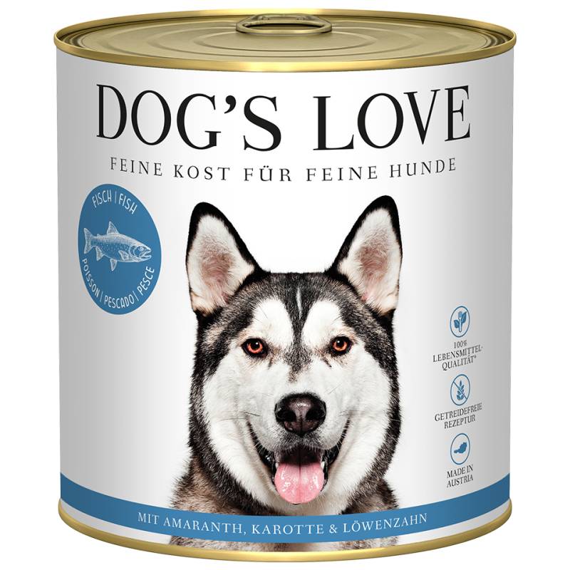 DOG'S LOVE Hunde Nassfutter aus Fisch 800g  | Hundefutter für Adult von Dog's Love