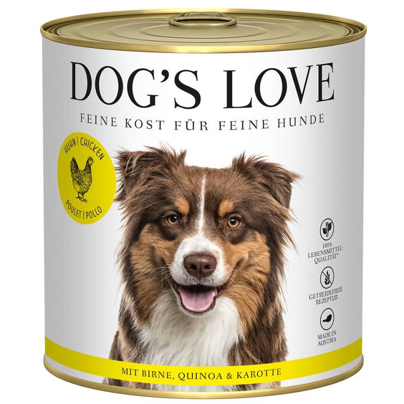 DOG'S LOVE Hunde Nassfutter aus Huhn 800g | Glutenfreie Hundefutter für Adult | 55% Fleisch mit frisches Gemüse & Obst DOG'S LOVE Hunde Nassfutter aus Huhn 800g | Glutenfreie Hundefutter für Adult | 55% Fleisch mit frisches Gemüse & Obst von Dog's Love