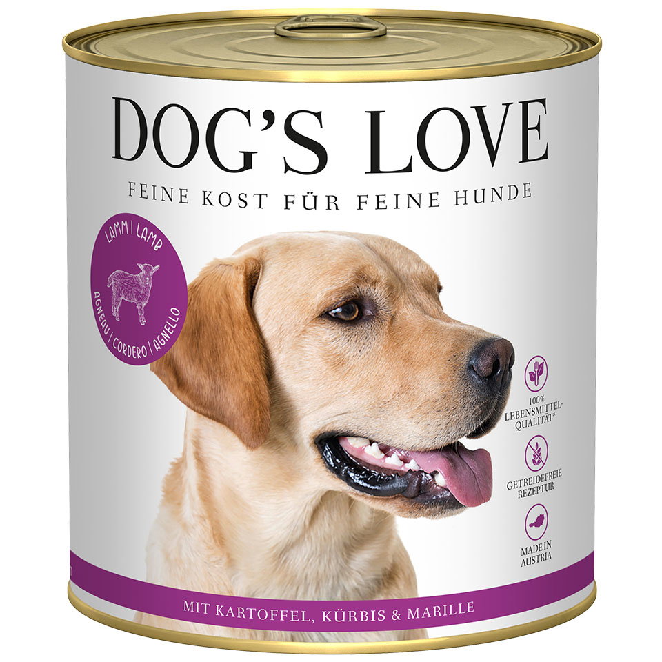 DOG'S LOVE Hunde Nassfutter aus Lamm 800g | Hundefutter für Adult DOG'S LOVE Hunde Nassfutter aus Lamm 800g | Hundefutter für Adult von Dog's Love