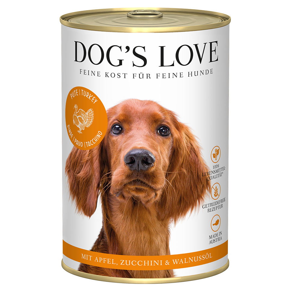 DOG'S LOVE Hunde Nassfutter aus Pute / Truthahn 400g | Hundefutter für Adult DOG'S LOVE Hunde Nassfutter aus Pute / Truthahn 400g | Hundefutter für Adult von Dog's Love