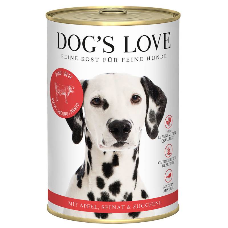 DOG'S LOVE Hunde Nassfutter aus Rind 400g  | Hundefutter für Adult von Dog's Love