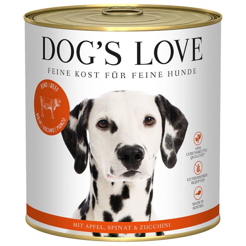 DOG'S LOVE Hunde Nassfutter aus Rind 800g  | Hundefutter für Adult von Dog's Love