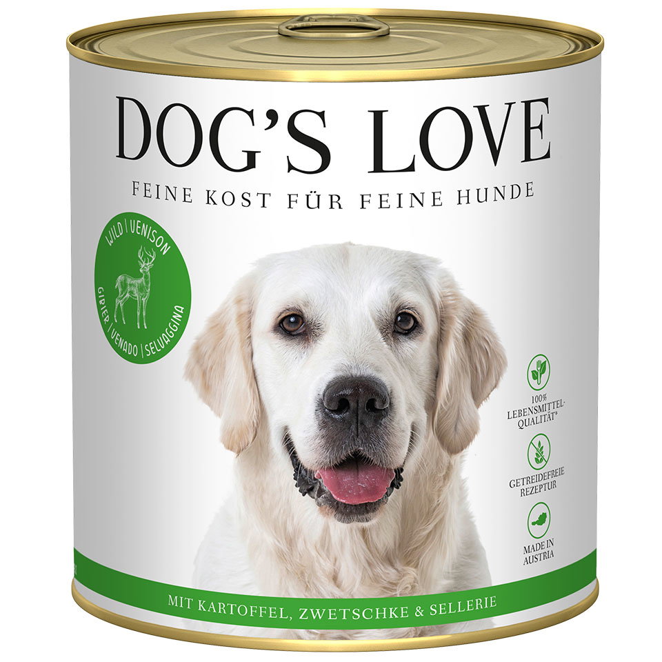 DOG'S LOVE Hunde Nassfutter aus Wild 800g | Hundefutter für Adult DOG'S LOVE Hunde Nassfutter aus Wild 800g | Hundefutter für Adult von Dog's Love