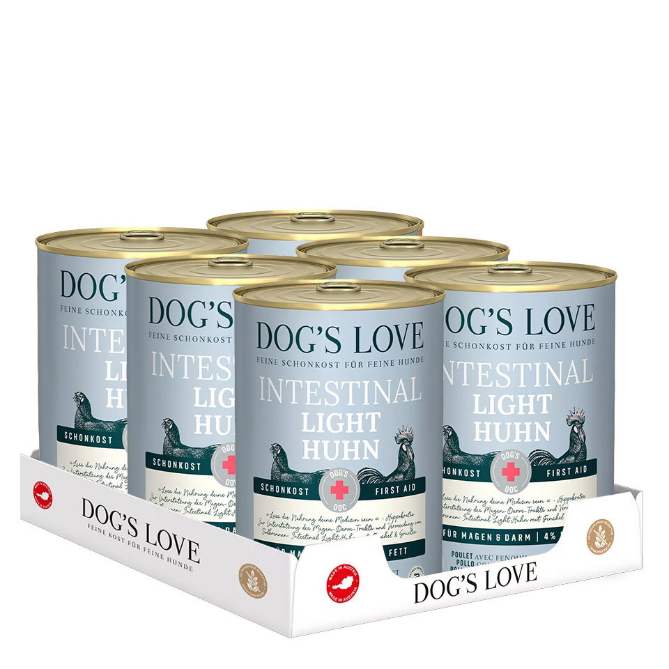DOG'S LOVE Hunde Schonkost Multipack aus Huhn 6x400g | Hundefutter für Adult/Senior von Dog's Love