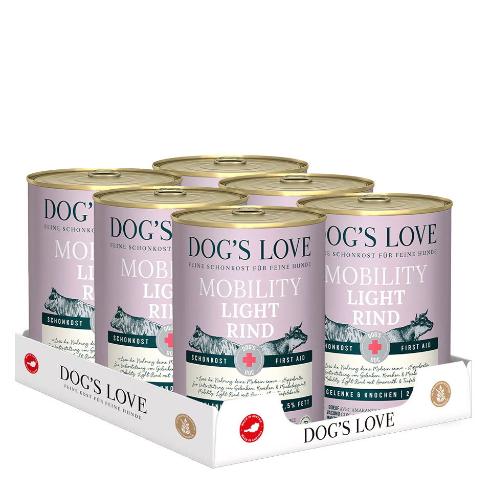 DOG'S LOVE Hunde Schonkost Multipack aus Rind 6x400g | Hundefutter für Adult/Senior von Dog's Love