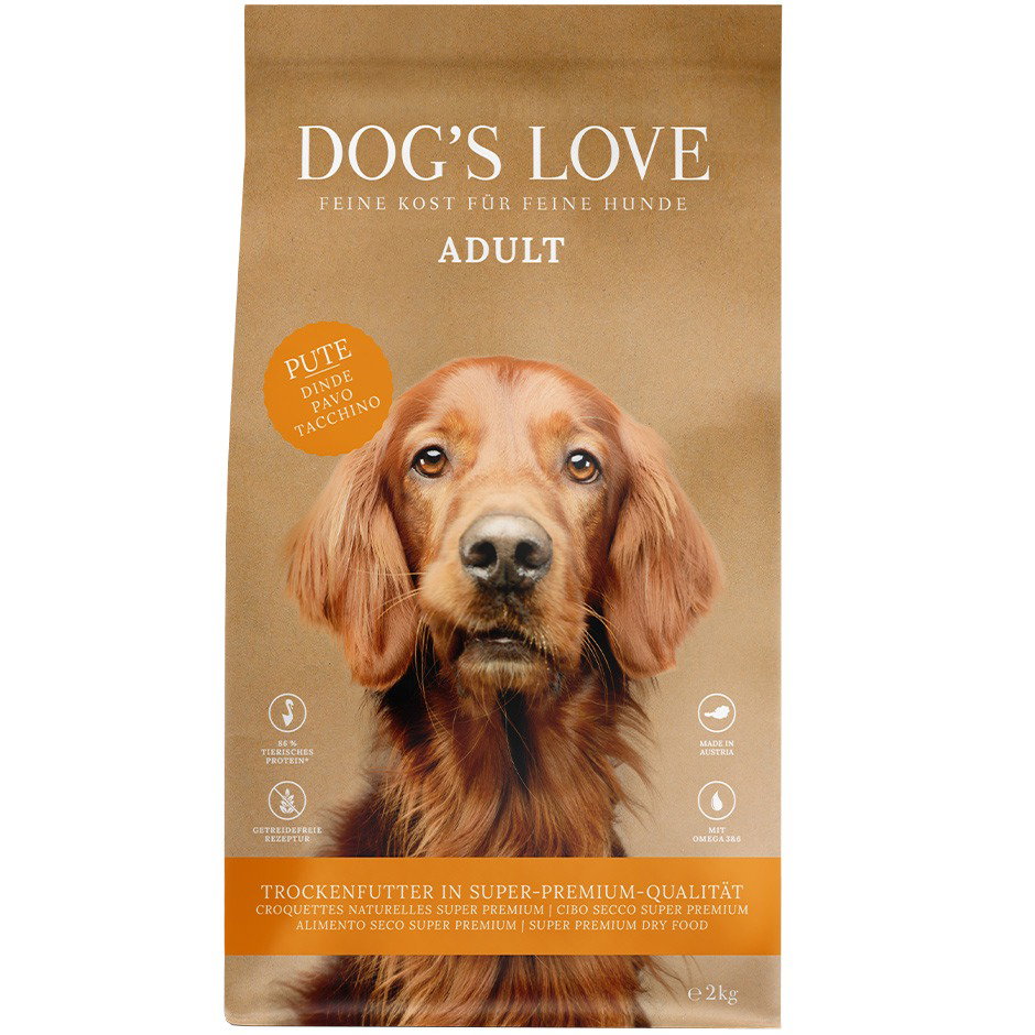 DOG'S LOVE Hunde Trockenfutter Multipack 4x2kg aus Pute | Hundefutter für Adult von Dog's Love