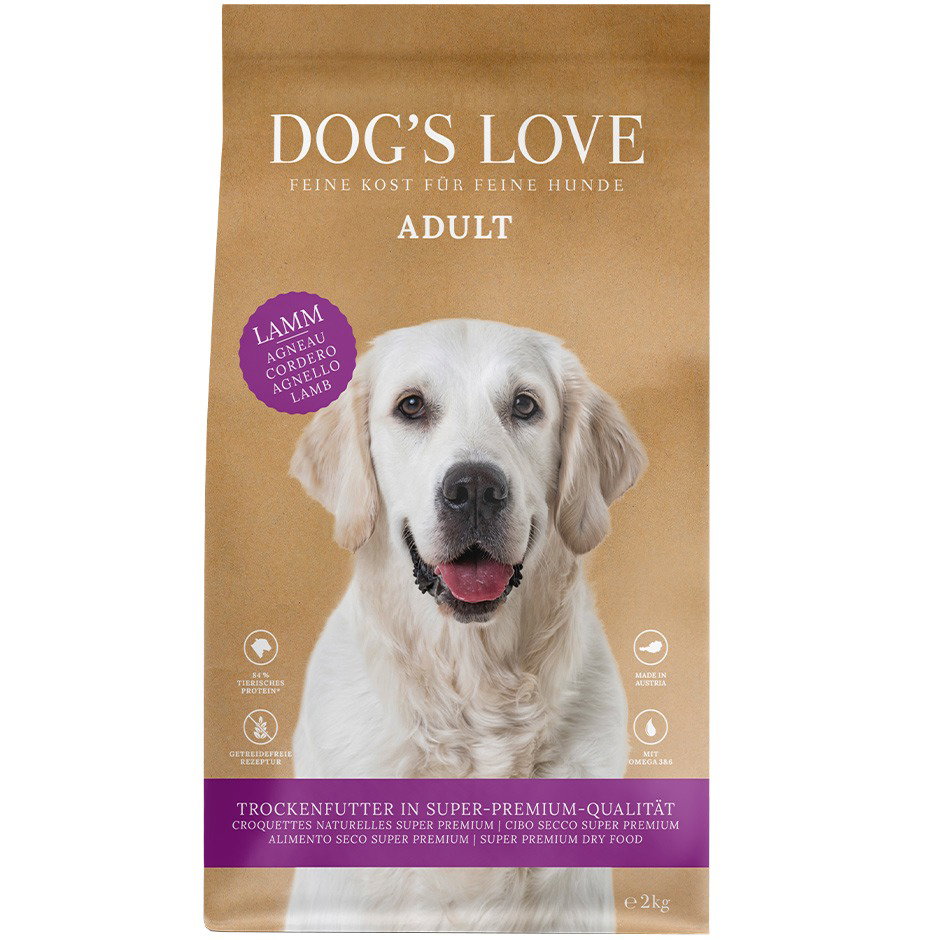 DOG'S LOVE Hunde Trockenfutter aus Lamm 2kg für Adult | Hoher Fleischanteil, Mono-Protein, getreidefrei DOG'S LOVE Hunde Trockenfutter aus Lamm 2kg für Adult | Hoher Fleischanteil, Mono-Protein, getreidefrei von Dog's Love