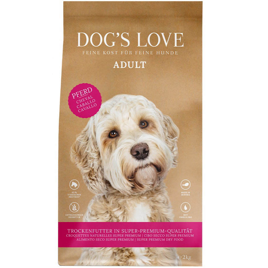 DOG'S LOVE Hunde Trockenfutter aus Pferd 2kg für Adult | Hoher Fleischanteil, Mono-Protein, getreidefrei DOG'S LOVE Hunde Trockenfutter aus Pferd 2kg für Adult | Hoher Fleischanteil, Mono-Protein, getreidefrei von Dog's Love