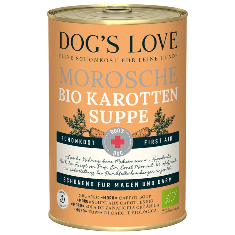 DOG'S LOVE Morosche Bio Karottensuppe 400g | für Hunde mit Verdauungsproblemen | 100% Bio-Qualität | Hunde Schonkost von Dog's Love