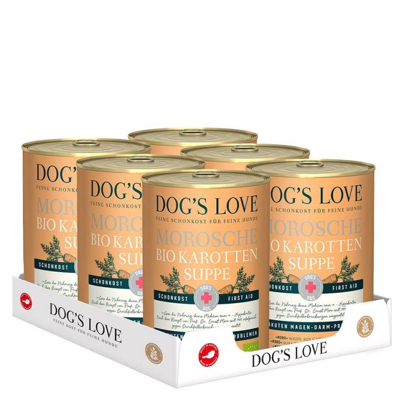 DOG'S LOVE Morosche Bio Karottensuppe 6x400g Multipack | Hunde Schonkost DOG'S LOVE Morosche Bio Karottensuppe 6x400g Multipack | Hunde Schonkost von Dog's Love