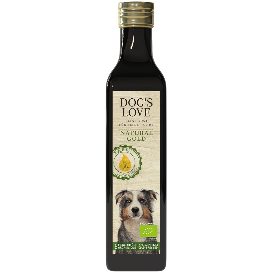 DOG'S LOVE Natural Gold Bio-Öl für Hunde 250g | Nahrungsergänzungsmittel für Hunde | 100% Bio-Qualität | Vitaminreichen kaltgepresste Ölsorten DOG'S LOVE Natural Gold Bio-Öl für Hunde 250g | Nahrungsergänzungsmittel für Hunde | 100% Bio-Qualität | Vitaminreichen kaltgepresste Ölsorten von Dog's Love