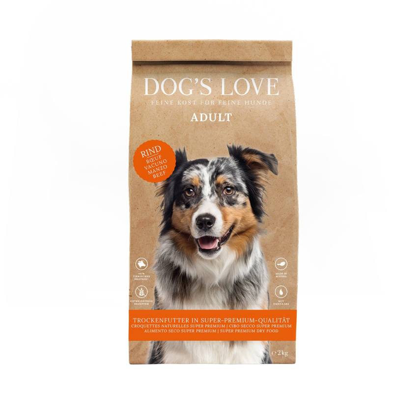 DOG'S LOVE Trocken Rind 2x12kg von Dog's Love