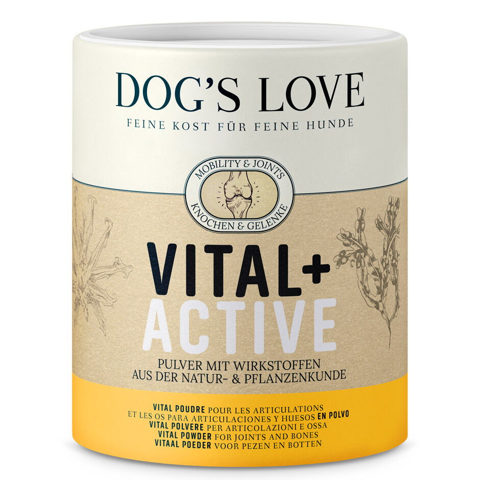 DOG'S LOVE Vital Active Pulver 500g | Pulver für Gelenke & Knochen | Mit Chondroitin & Glucosamin | Nahrungsergänzungsmittel für Hunde von Dog's Love